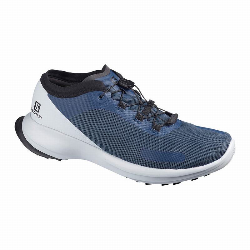 Salomon Singapore Mens Trail Running Shoes - SENSE FEEL Blue | 60398-CGSL